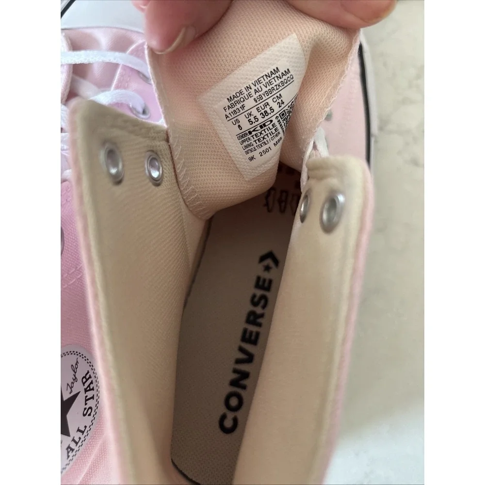 Converse All Star Lift Platform High Big Kids Pink High Top Sneaker Size 6 Youth